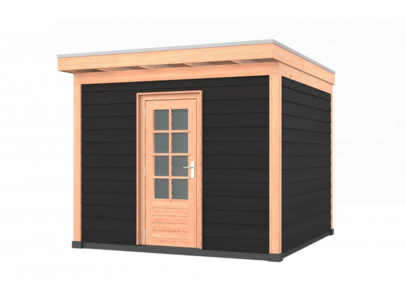 Douglas overkapping, 300 x 300, met schuur, Westwood Comfort Zwart - Afbeelding 1